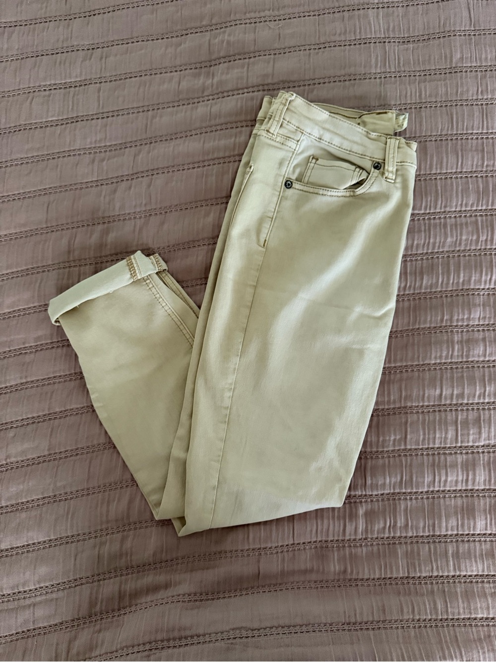 Free People Skinny Jeans in Cream - Picture 2 of 5